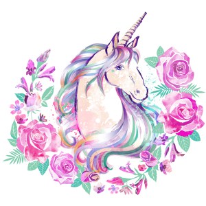 Unicorn with flowers_2