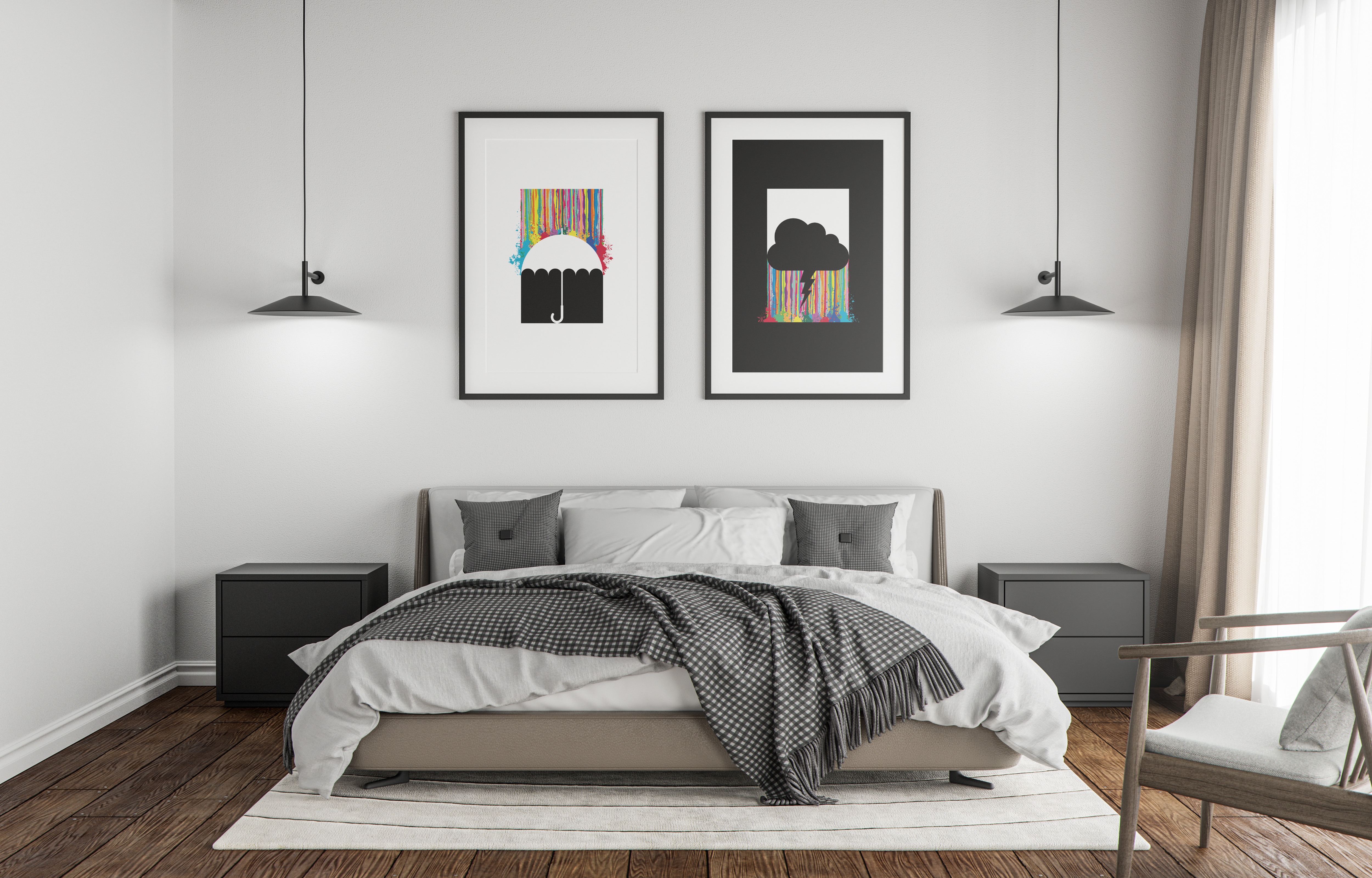 Rainbow Rain Posters